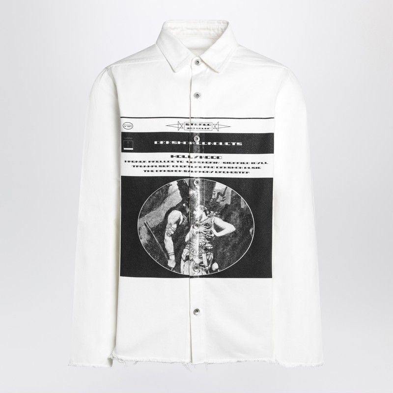 DRKSHDW Cotton Denim Shirt with Print for Men