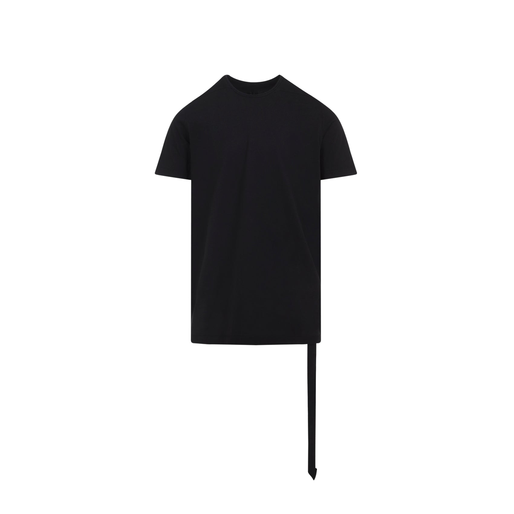 DRKSHDW Men's Round-Neck Short Sleeve T-Shirt with Back Ribbon Detail