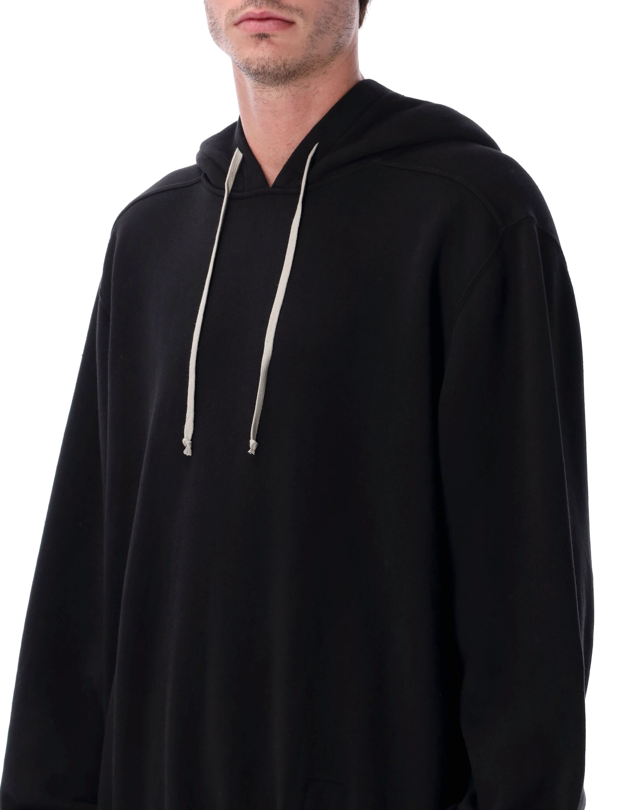 RICK OWENS Oversized Hoodie with Adjustable Drawstring - Size L