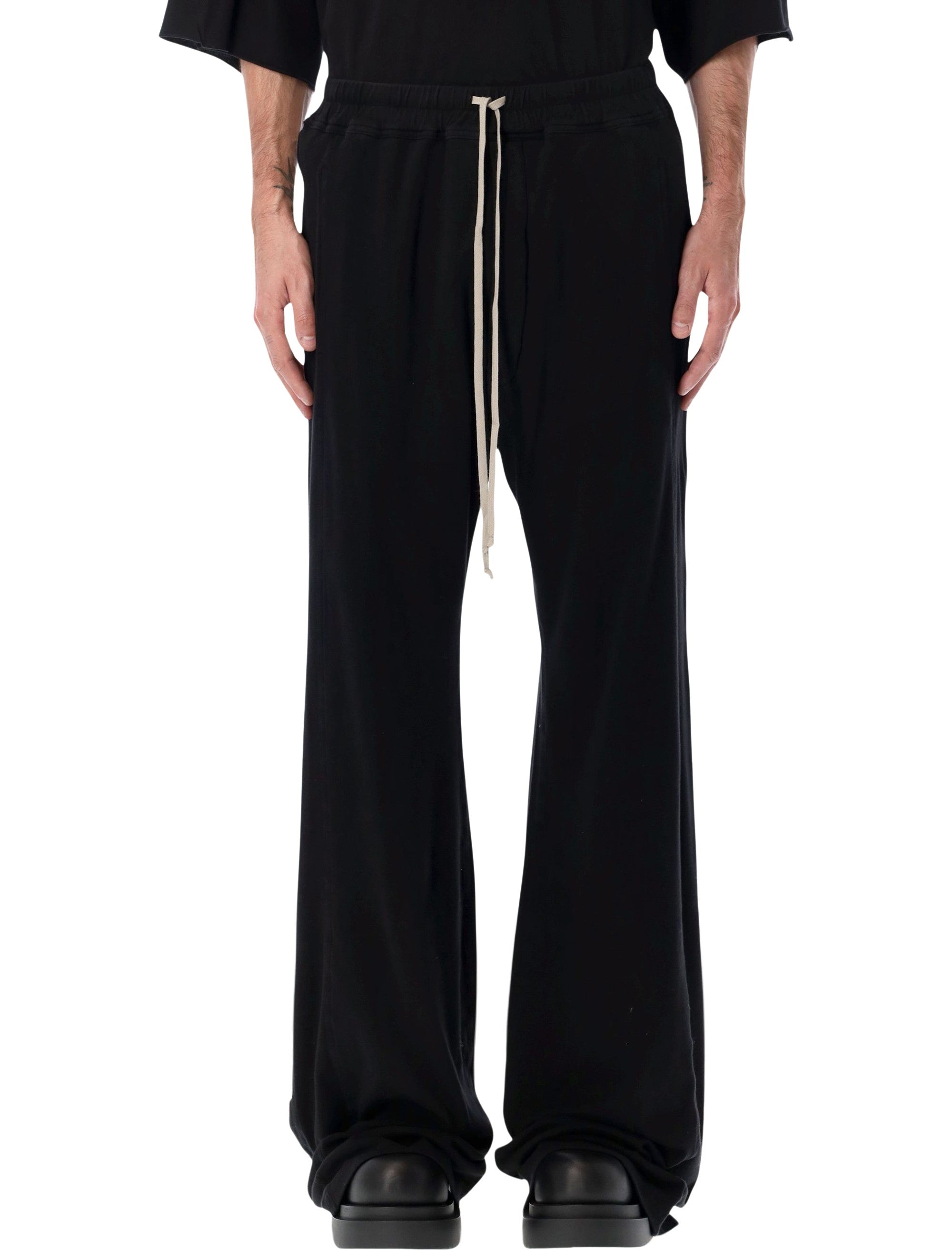 RICK OWENS Avant-Garde Relaxed Tailored Pusher Pants - Floor-Length Wide Leg