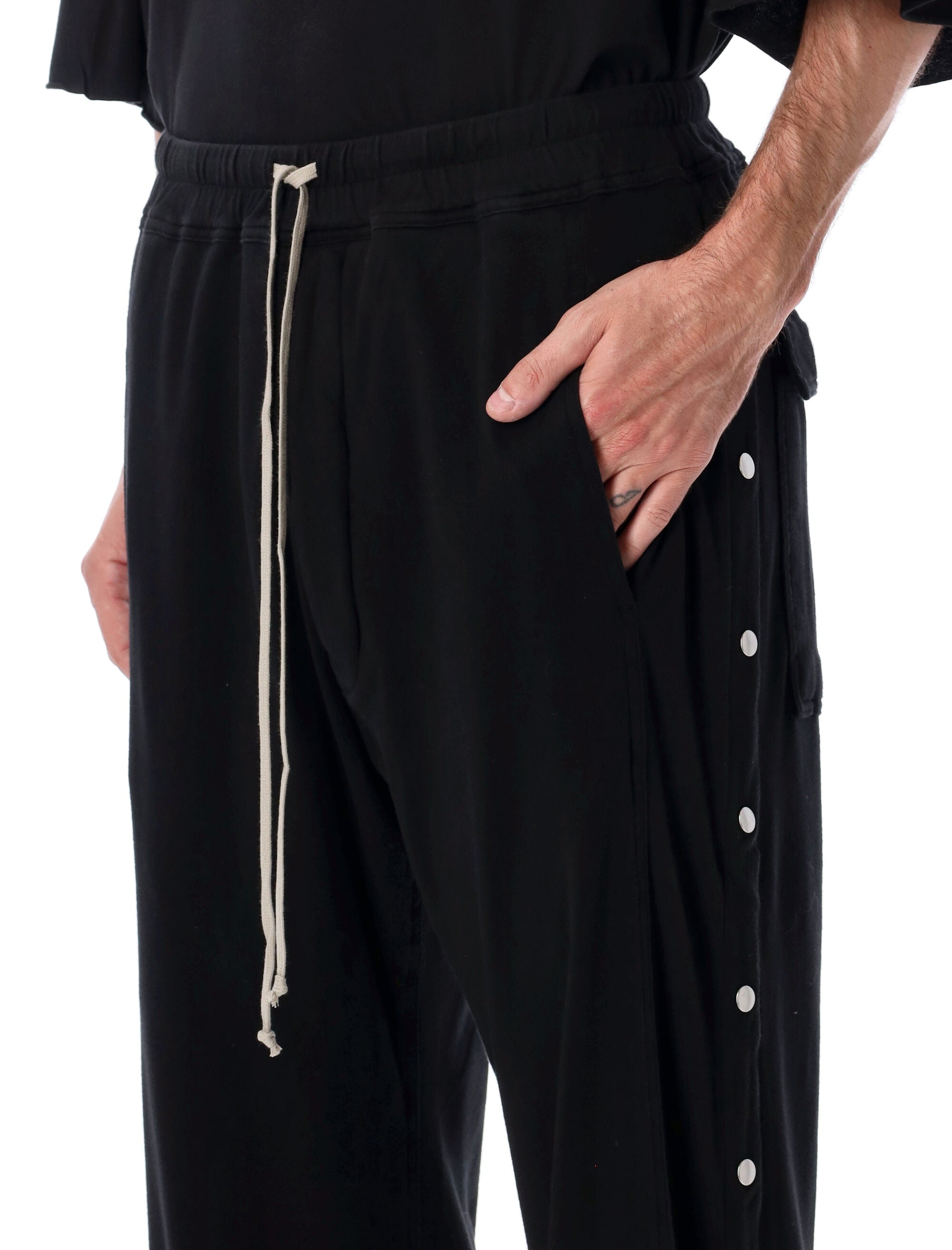 RICK OWENS Avant-Garde Relaxed Tailored Pusher Pants - Floor-Length Wide Leg