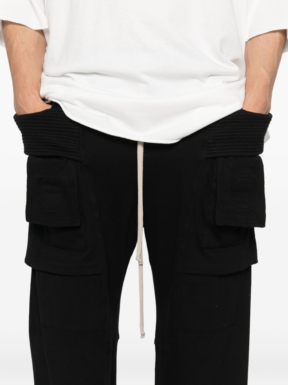 DRKSHDW Wide Creatch Cargo Drawstring Pants - Size S