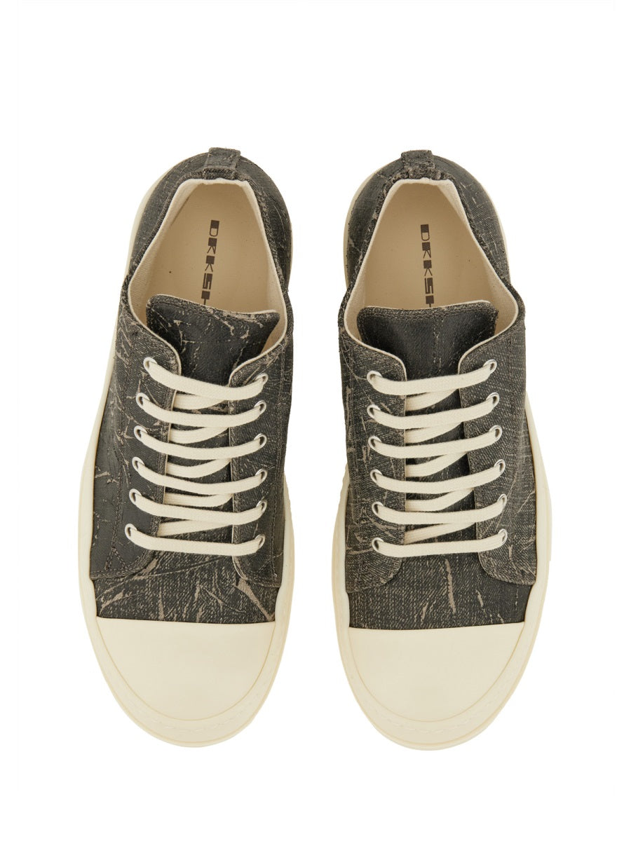 DRKSHDW Low-Top Sneakers in Washed Denim Effect