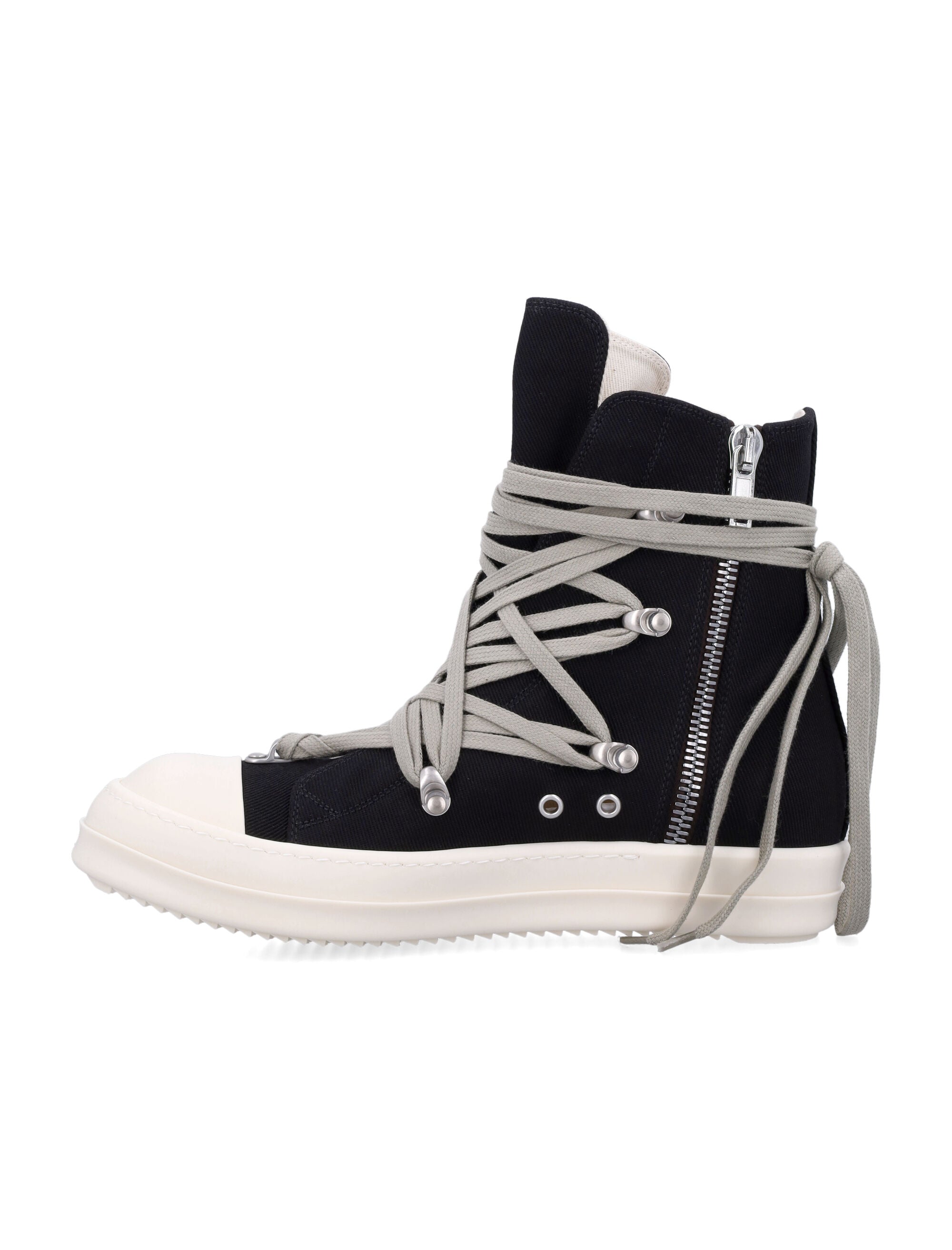 DRKSHDW High-Top Sneakers with Inner Ankle Zip and 3.5 CM Sole
