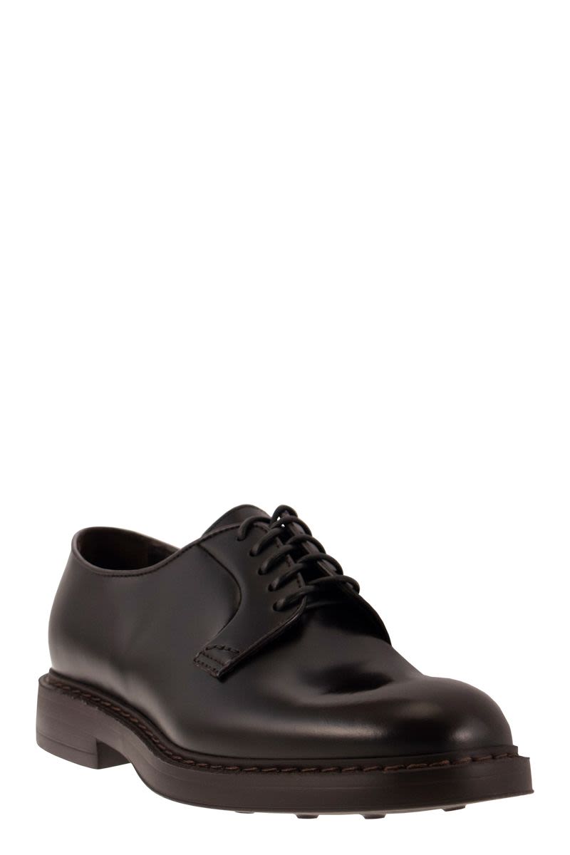 DOUCAL'S Men's Leather Derby Lace-Up Dress Shoes