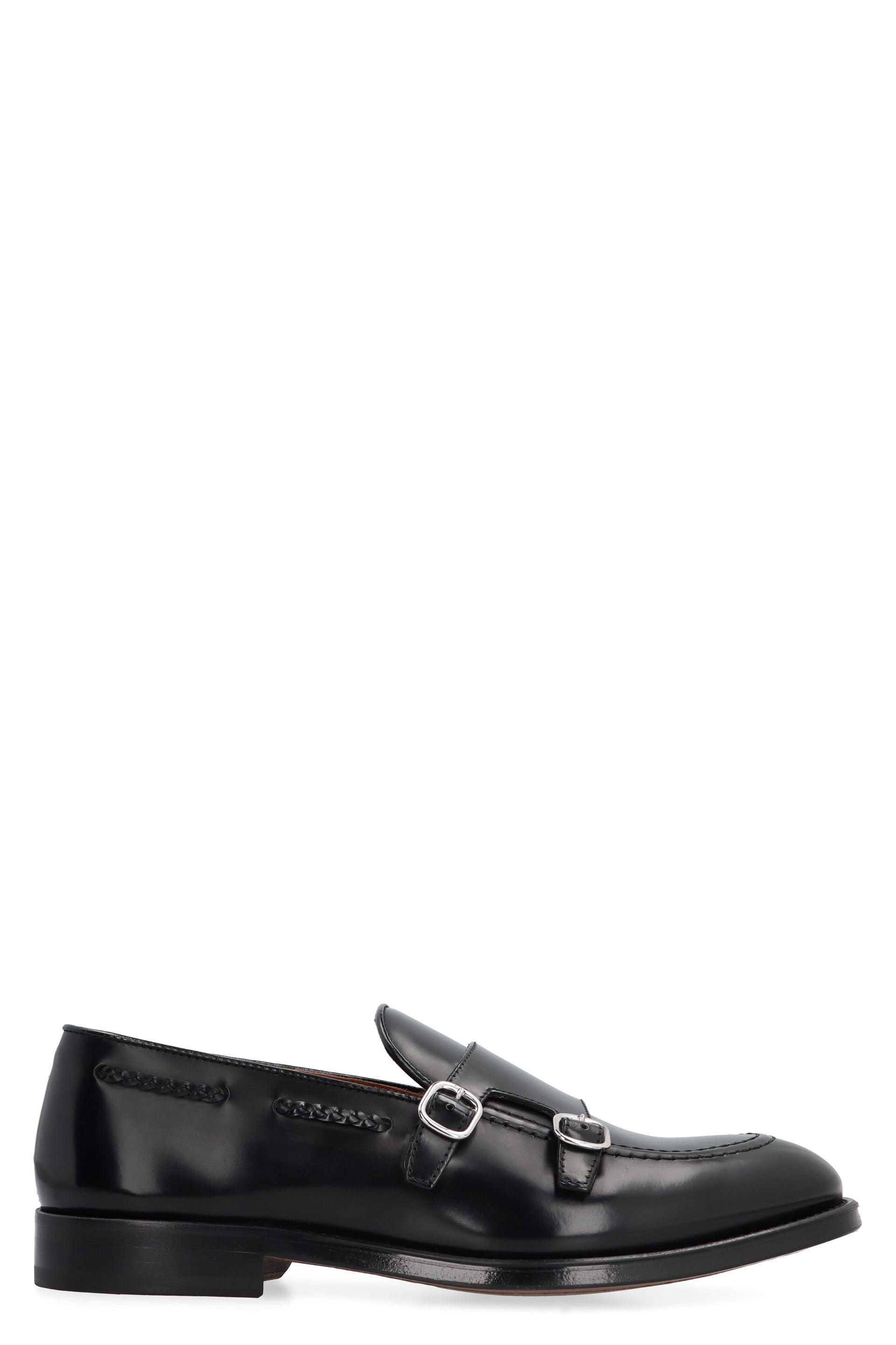 DOUCAL'S Men's Leather Monk-Strap Shoes