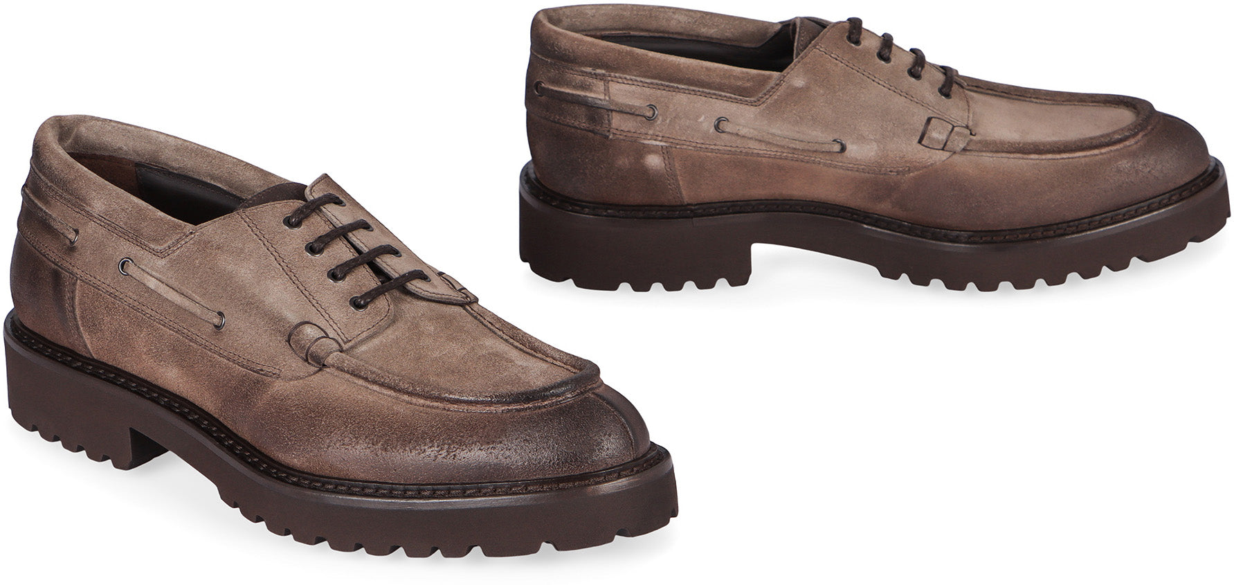 DOUCAL'S Leather Lace-Up Shoes for Men