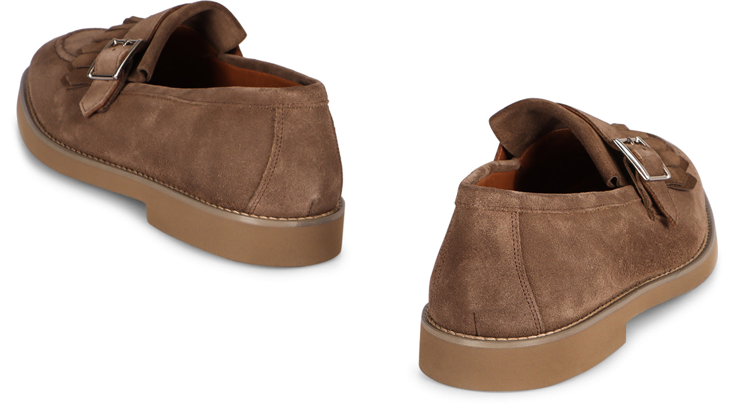 DOUCAL'S Men's Suede Monk-Strap Shoes