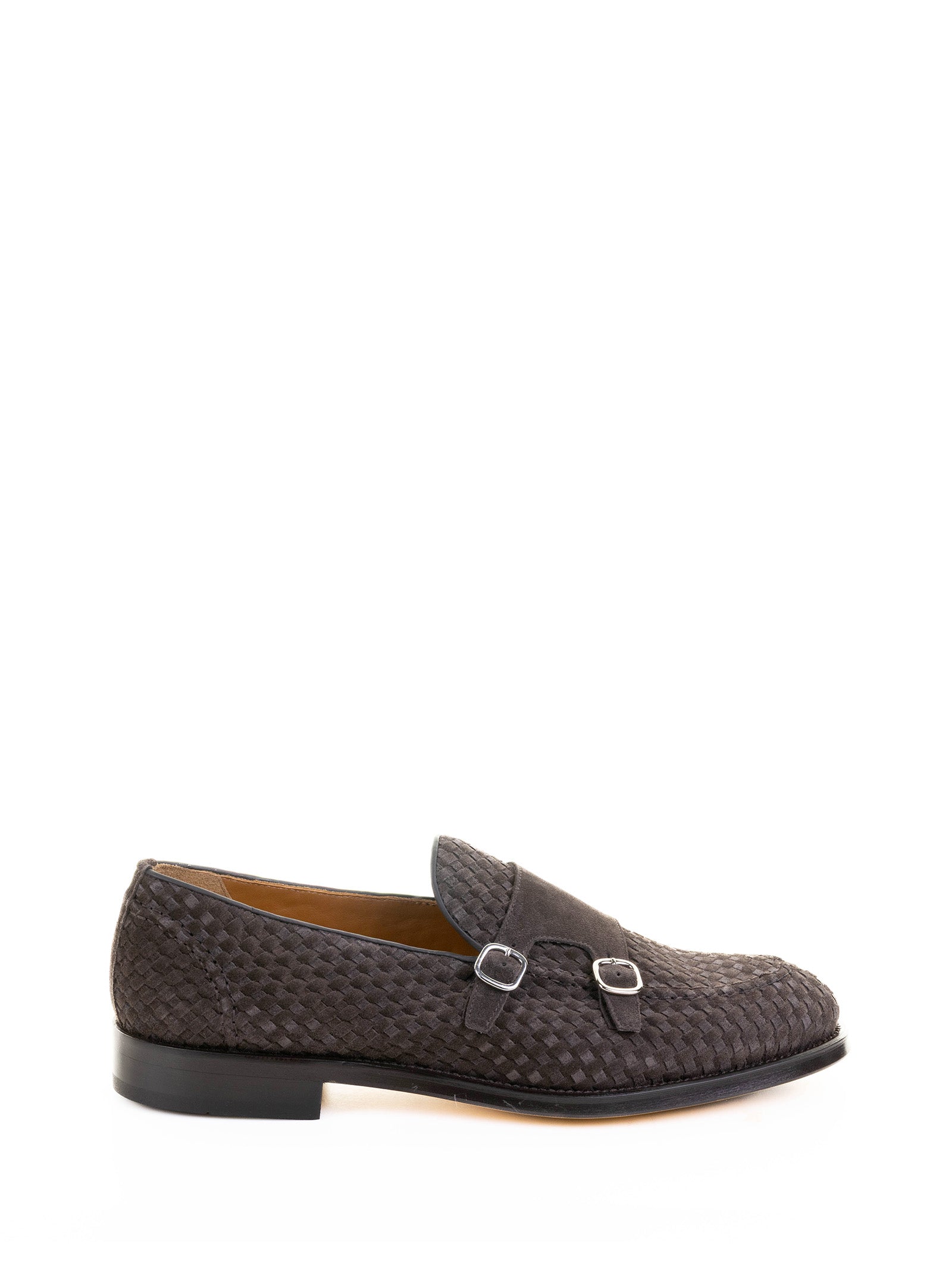 DOUCAL'S Double Buckle Suede Moccasins for Men