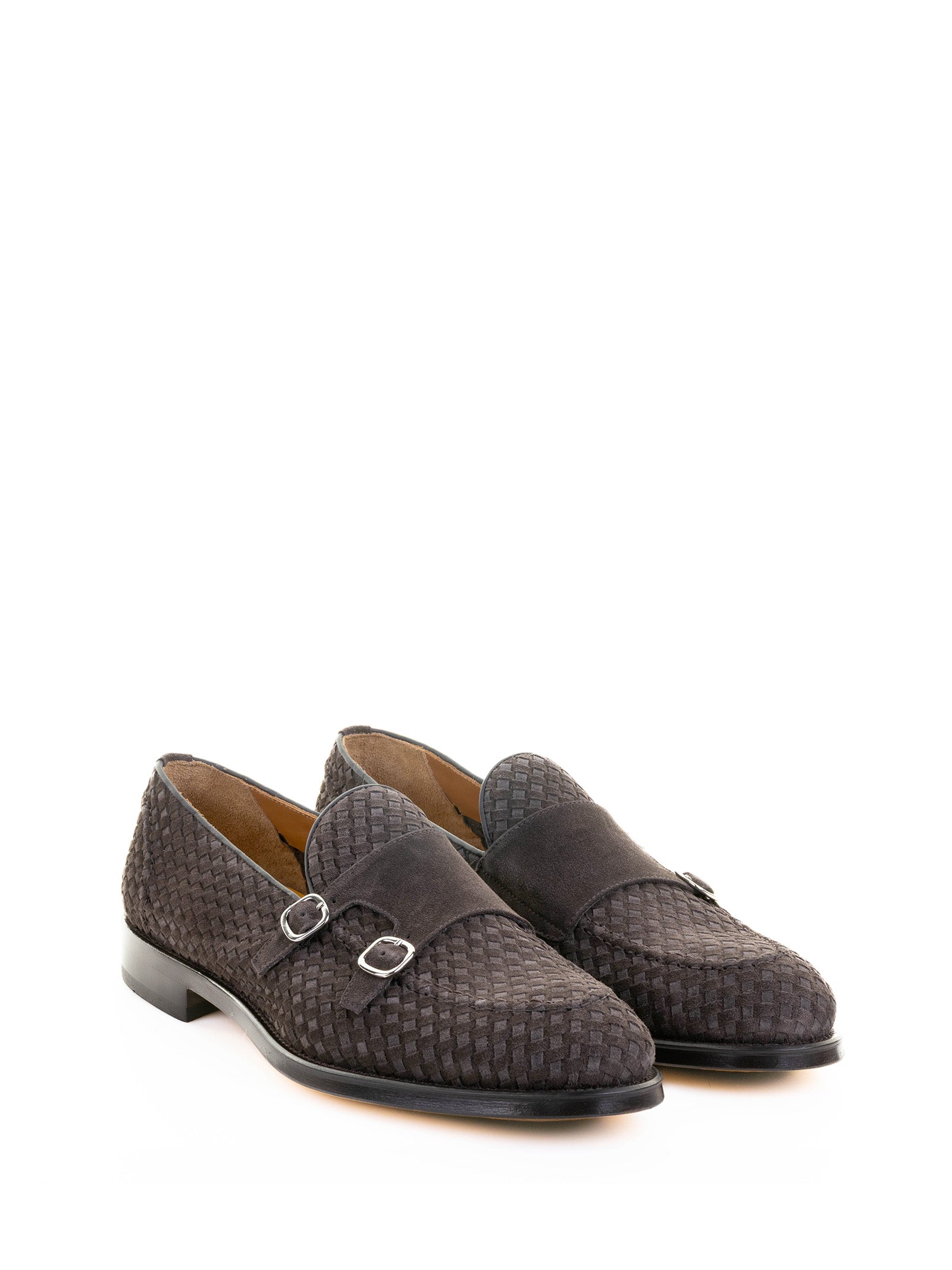 DOUCAL'S Double Buckle Suede Moccasins for Men