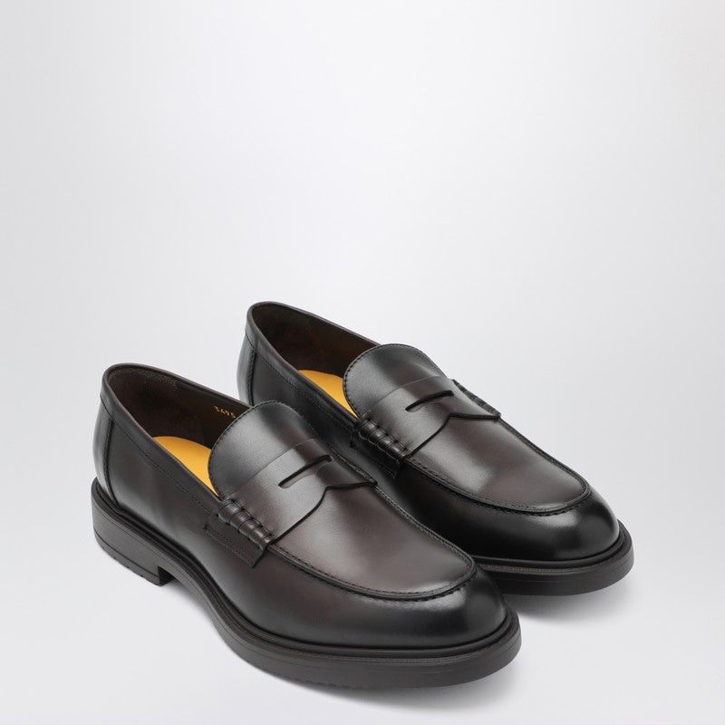 DOUCAL'S Men's Penny Loafer with Strap Detail