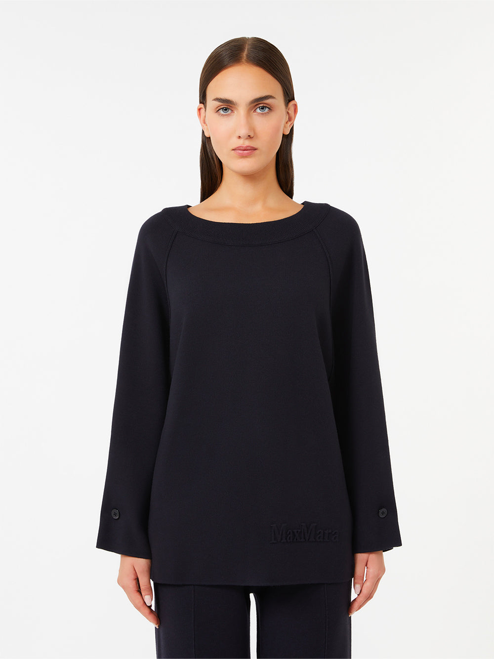 MAX MARA Oversized Sweater in Viscose and Wool Yarn