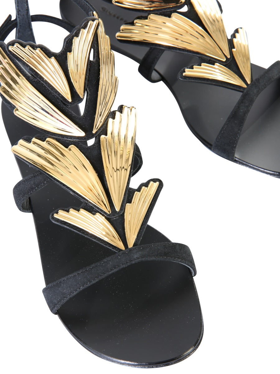GIUSEPPE ZANOTTI Cruel Mini Sandals with Suede Double Straps