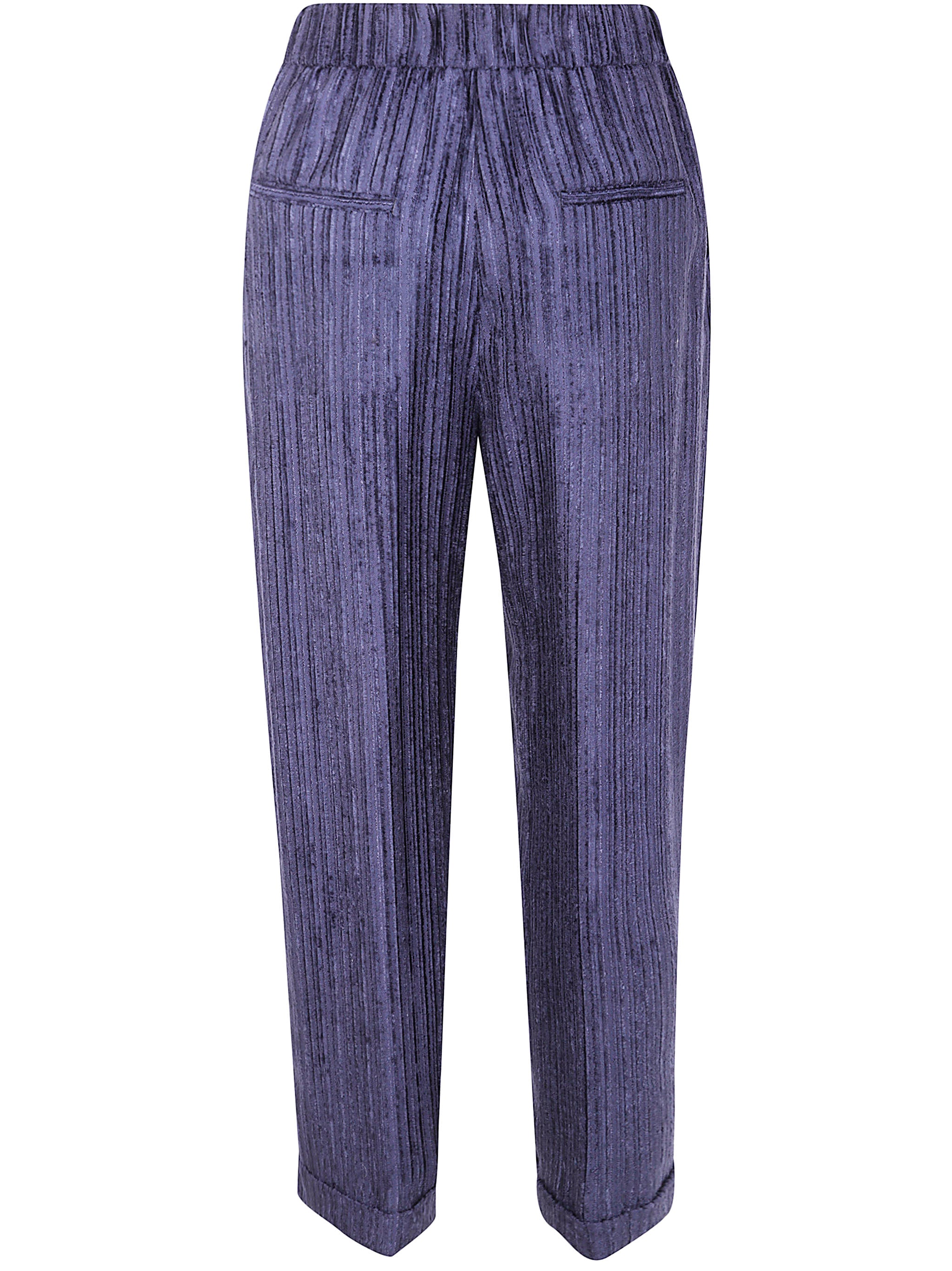 PESERICO Stretch Waisted Velvet Trousers for Women