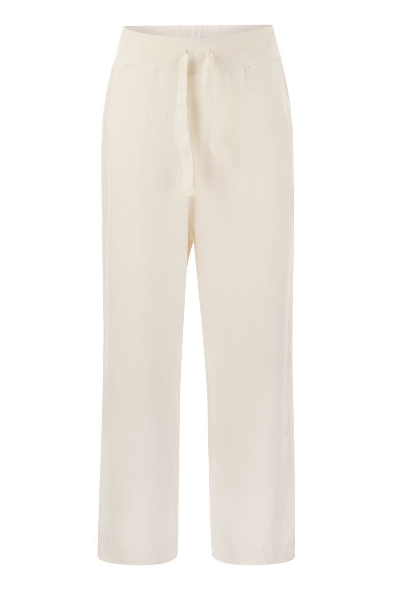 MAJESTIC Elegant Elasticated Waist Trousers