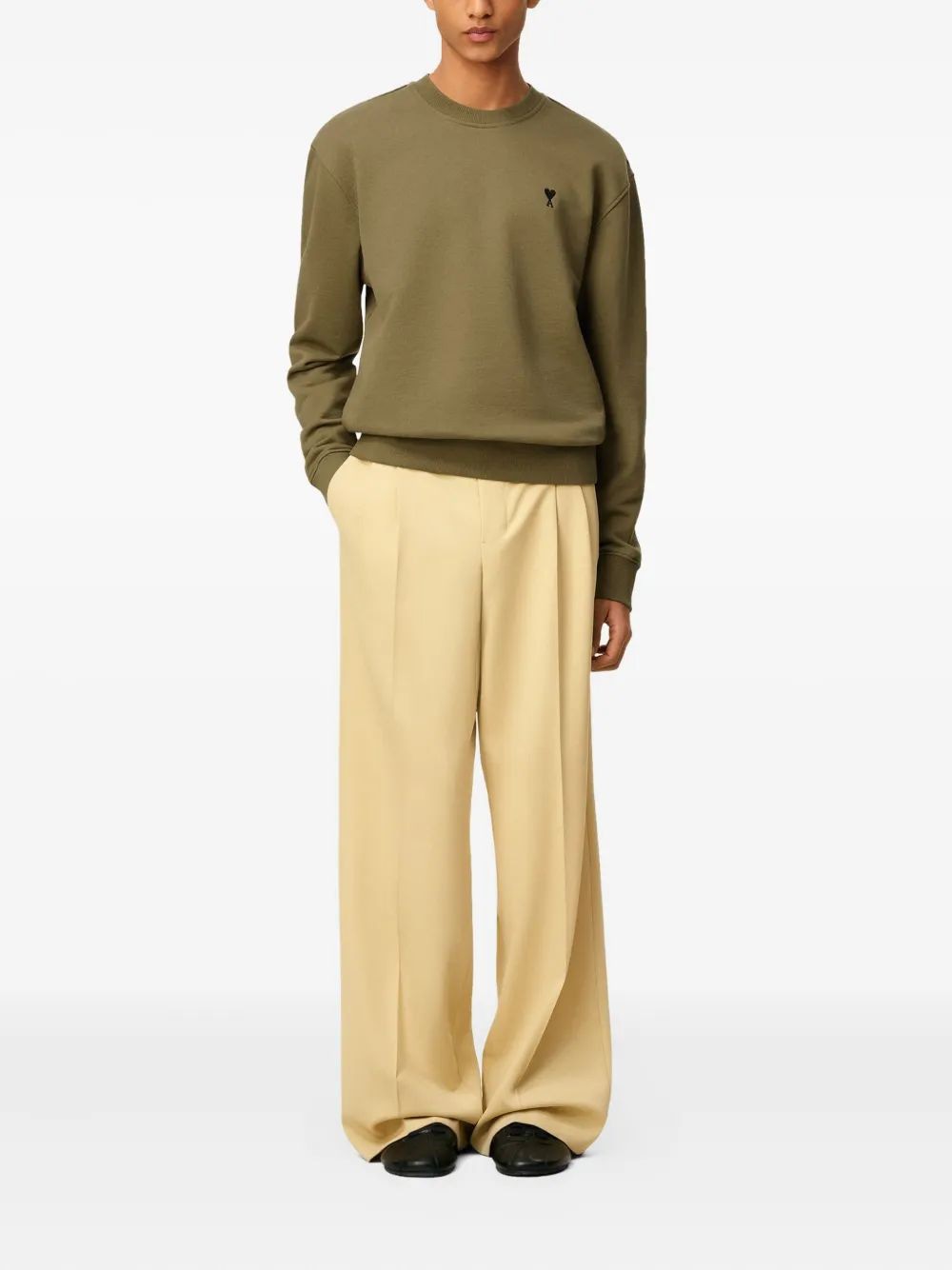 AMI PARIS Casual Molleton Sweatshirt for Men