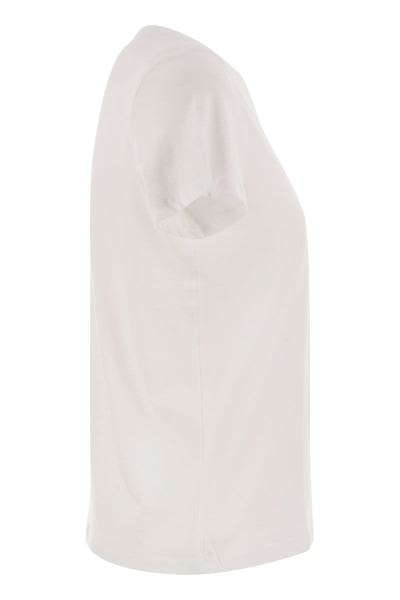 MAJESTIC Slim Fit Crew-Neck Short-Sleeved T-Shirt