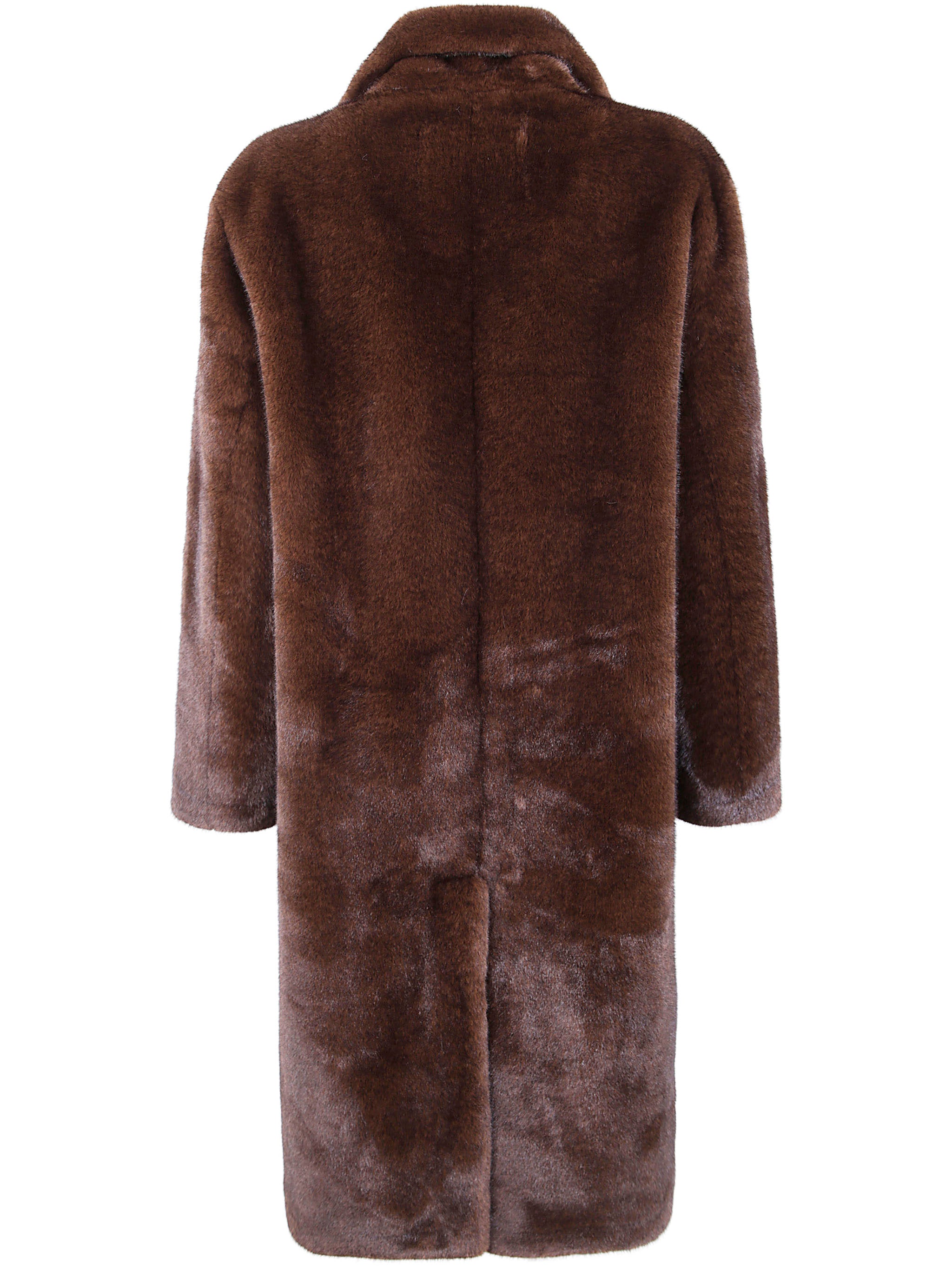 VALENTINI 1972 Eco Mink Midi Single Breasted Faux Fur Coat
