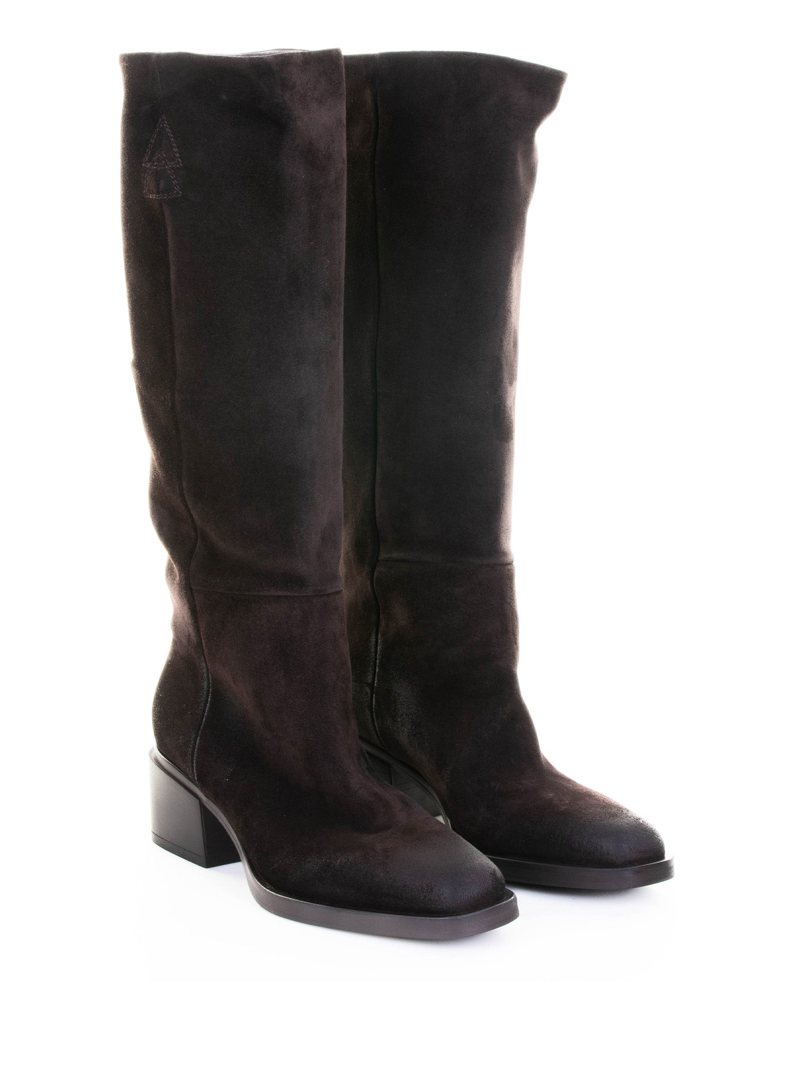 ELENA IACHI Suede Zip-Up Boots for Women