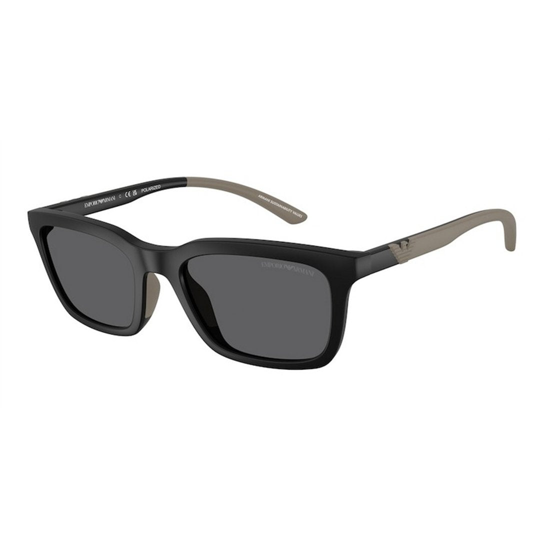 EMPORIO ARMANI Sleek Acetate Frame Polarized Sunglasses