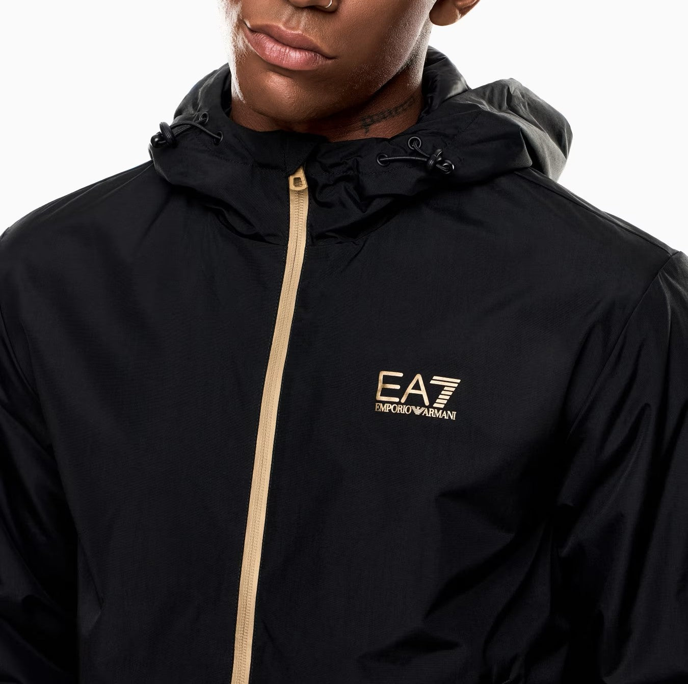 EA7 EMPORIO ARMANI Men's Stylish Drawstring Bomber Jacket