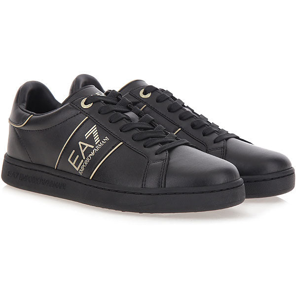 EA7 EMPORIO ARMANI Sleek Leather Sneakers for Men