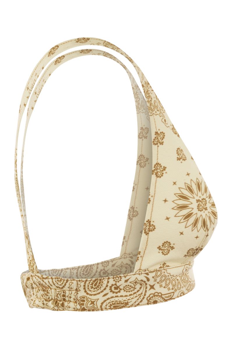 MC2 SAINT BARTH Wide Neckline Denim Top