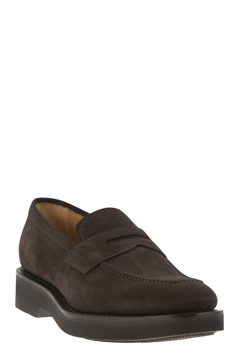 CHURCH'S Elegant Suede Calfskin Moccasin