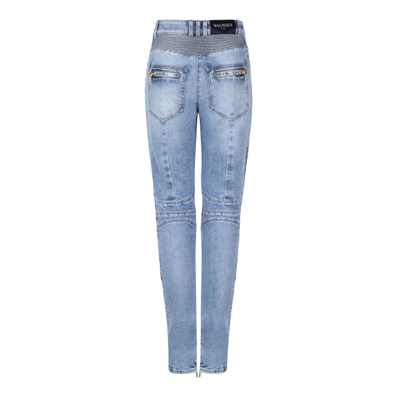 BALMAIN Elegant High-Waisted Cotton Jeans for Women