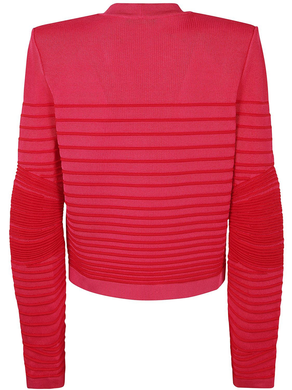 BALMAIN Long Sleeves Side-to-Side Knit Cardigan