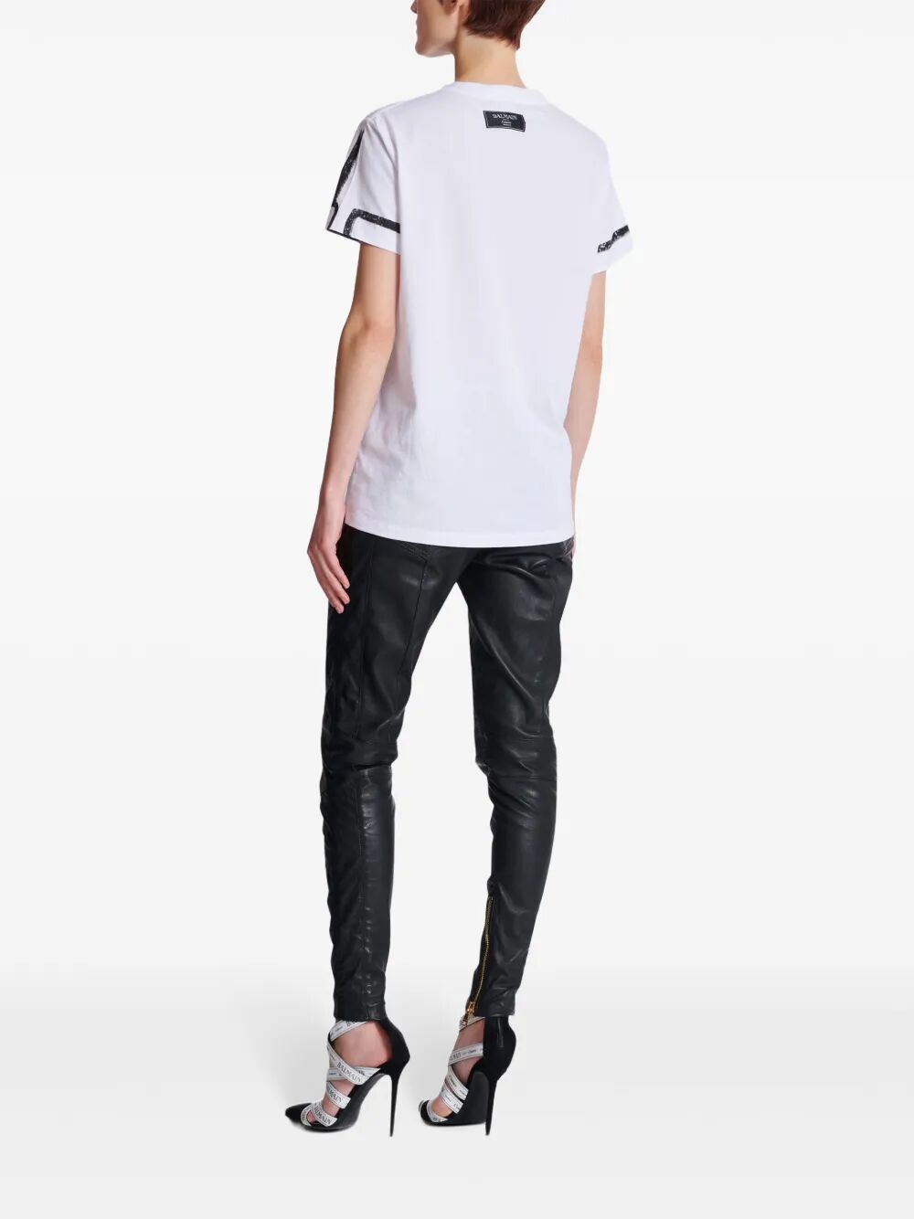 BALMAIN Writing Printed Mini T-Shirt for Women