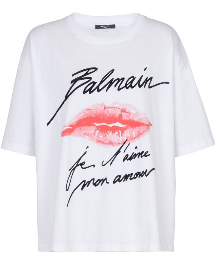 BALMAIN Cotton Graphic T-Shirt for Women - SS25 Collection