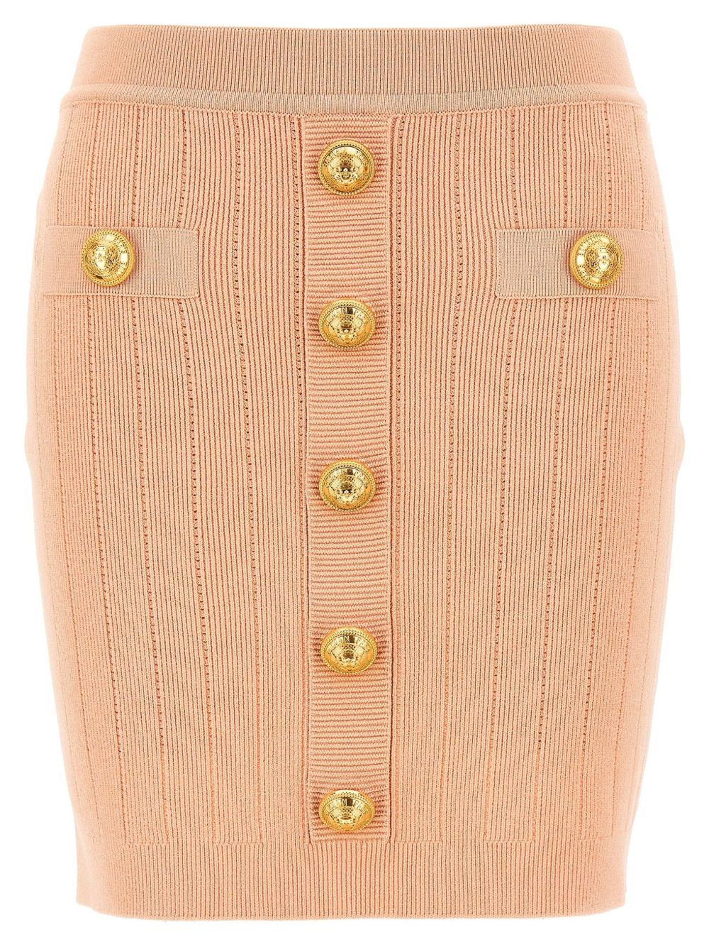 BALMAIN Chic Mini Skirt with Ribbed Waistband