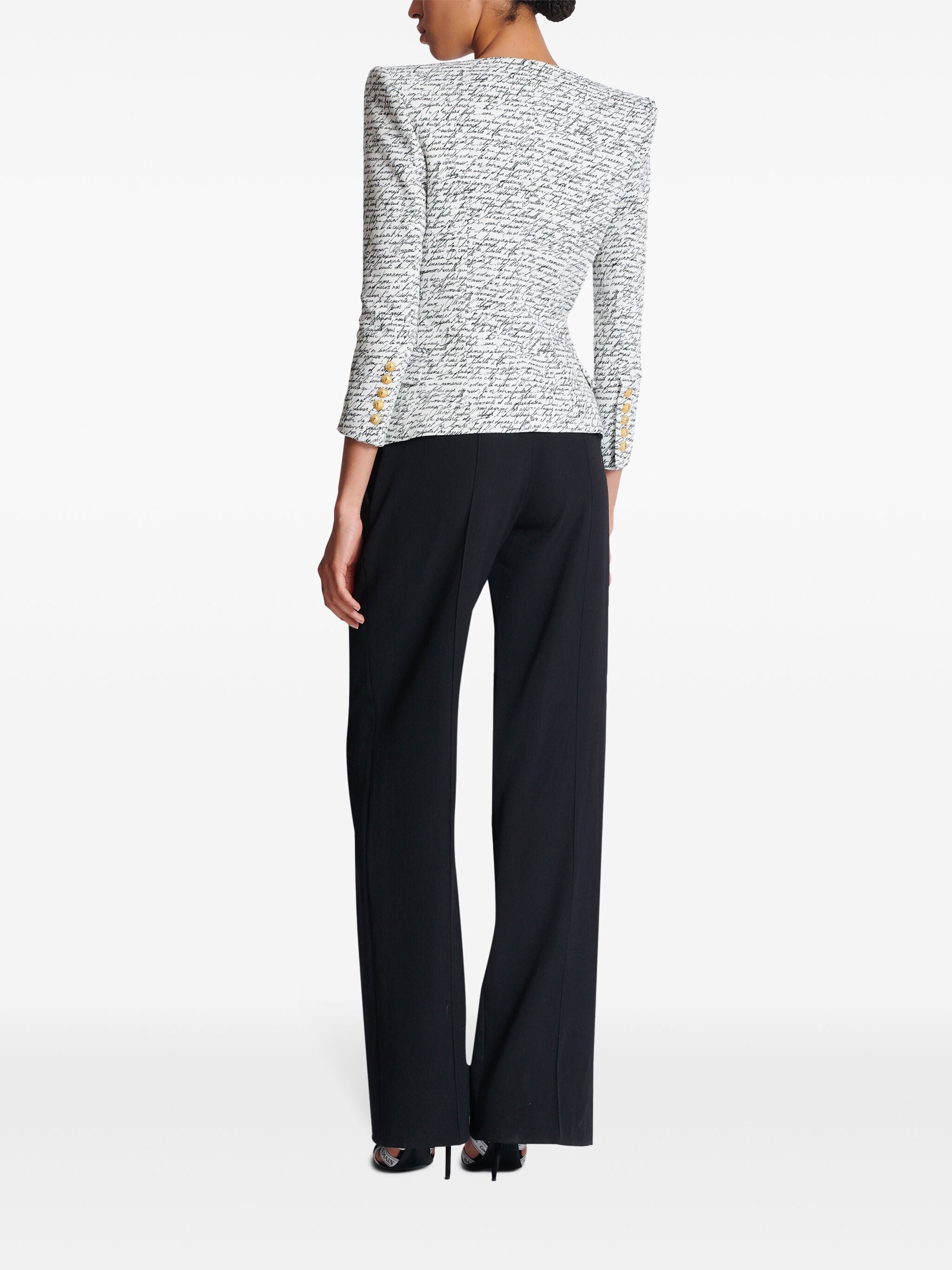 BALMAIN Tailored Love Letter Print Jacket