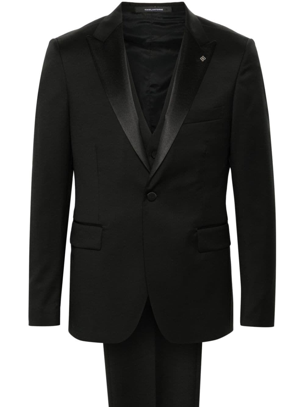 TAGLIATORE Classic Smoking Suit with Gilet for Men