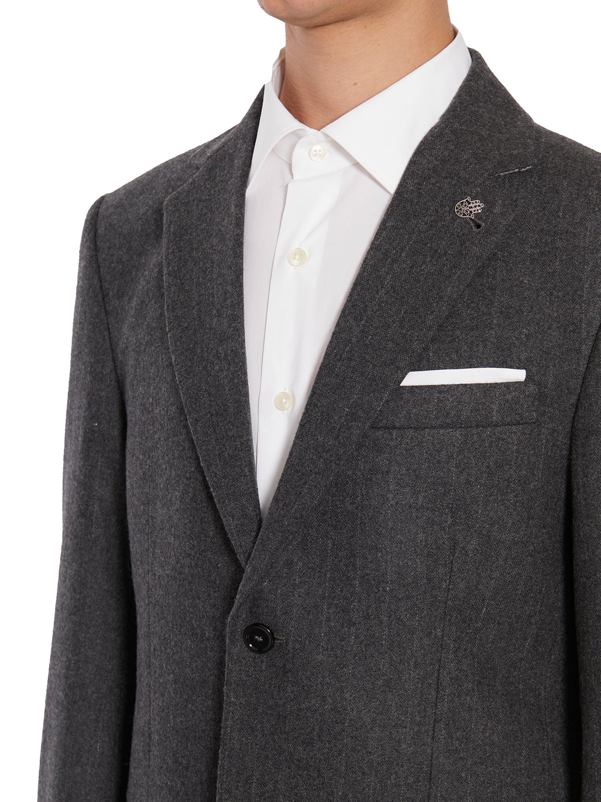 DANIELE ALESSANDRINI Men's Wool Single-Breasted Jacket - Size 48