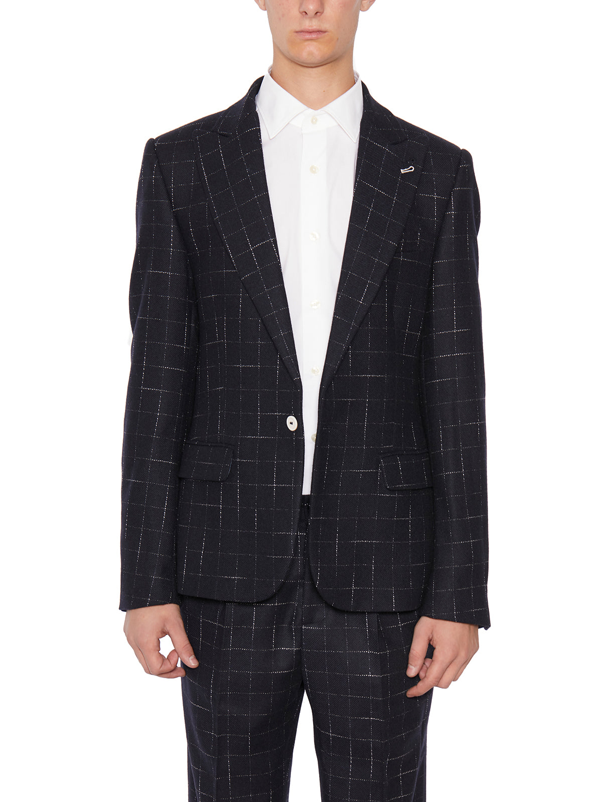 DANIELE ALESSANDRINI Wool Single-Breasted Jacket - Size 48