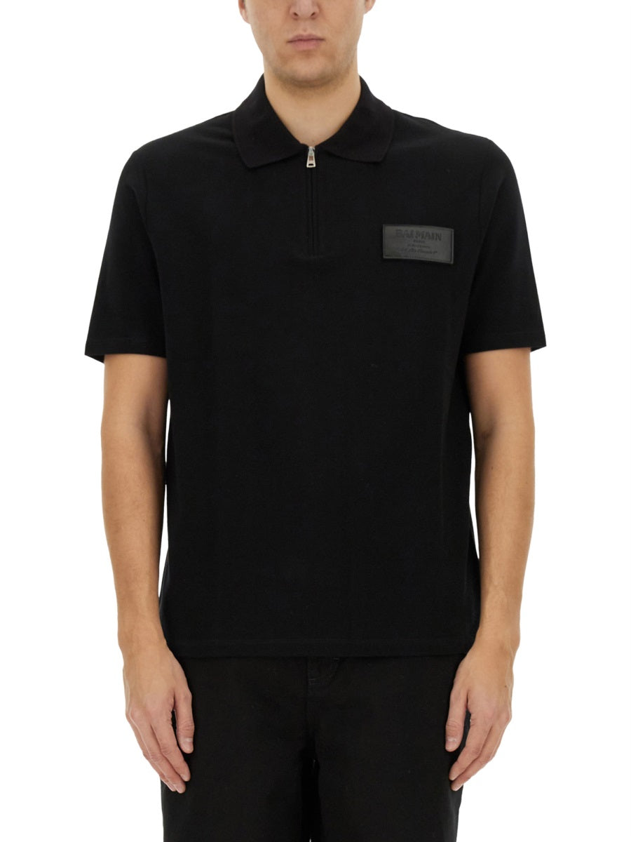 BALMAIN Men's Modern Cotton Polo Shirt