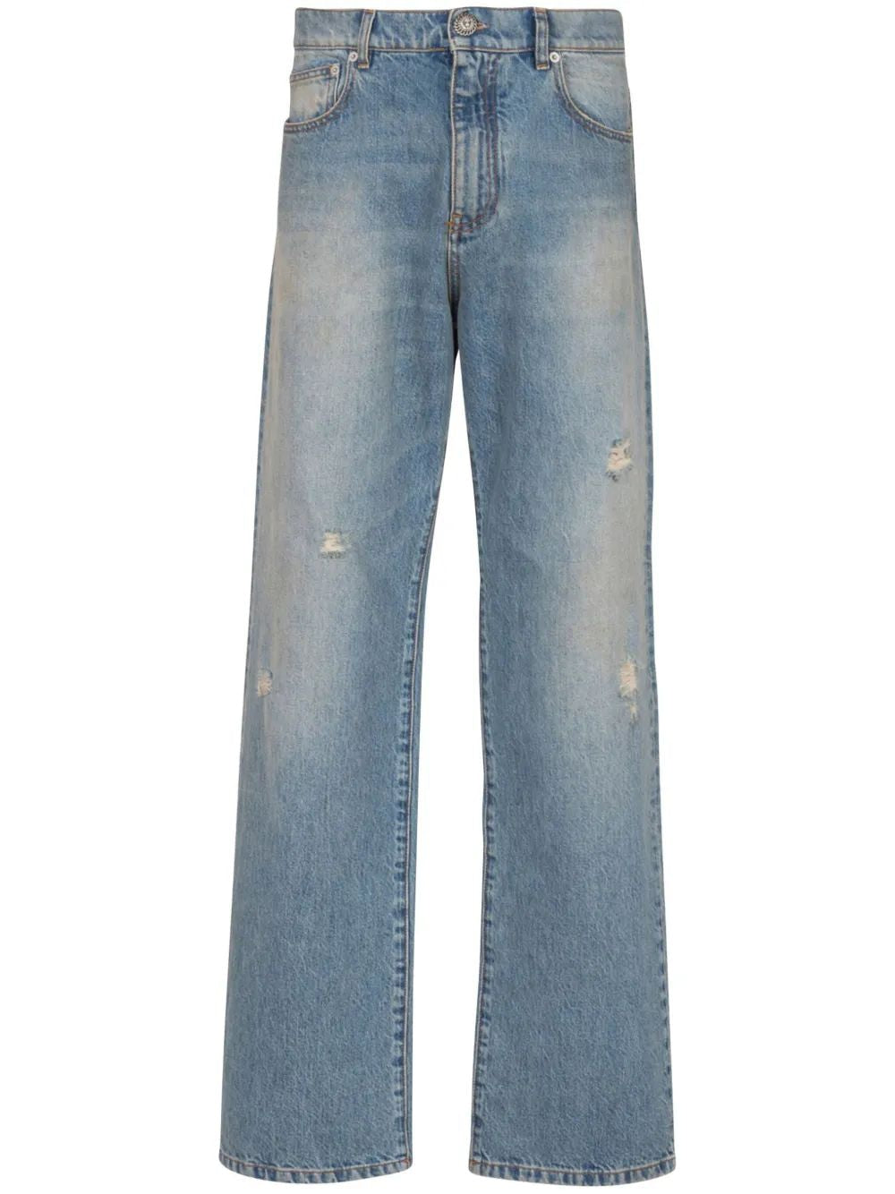 BALMAIN Large Fit Denim Jeans for Men - SS25 Collection