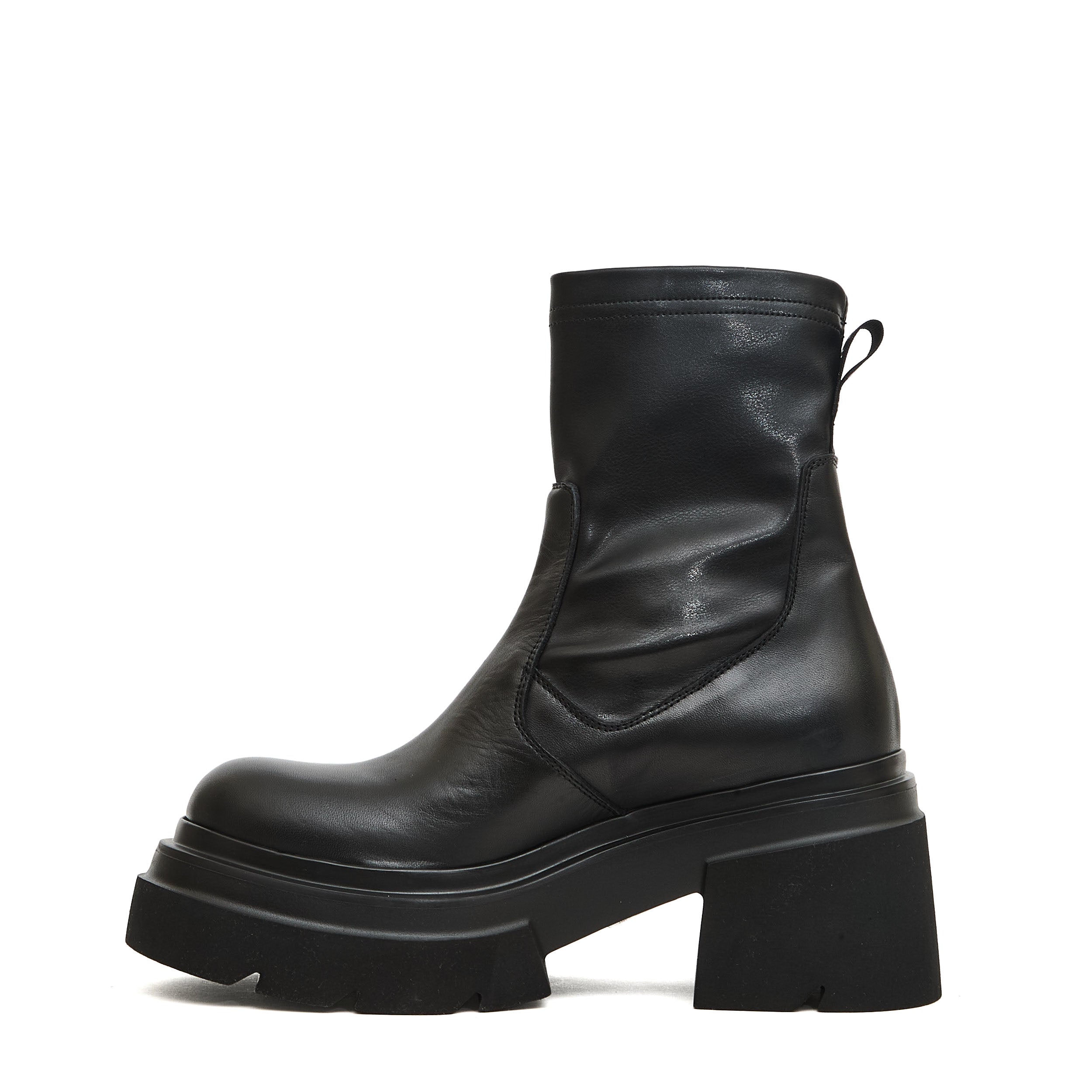 ELENA IACHI Stretch Ankle Boots with Chunky Sole - 9cm Height