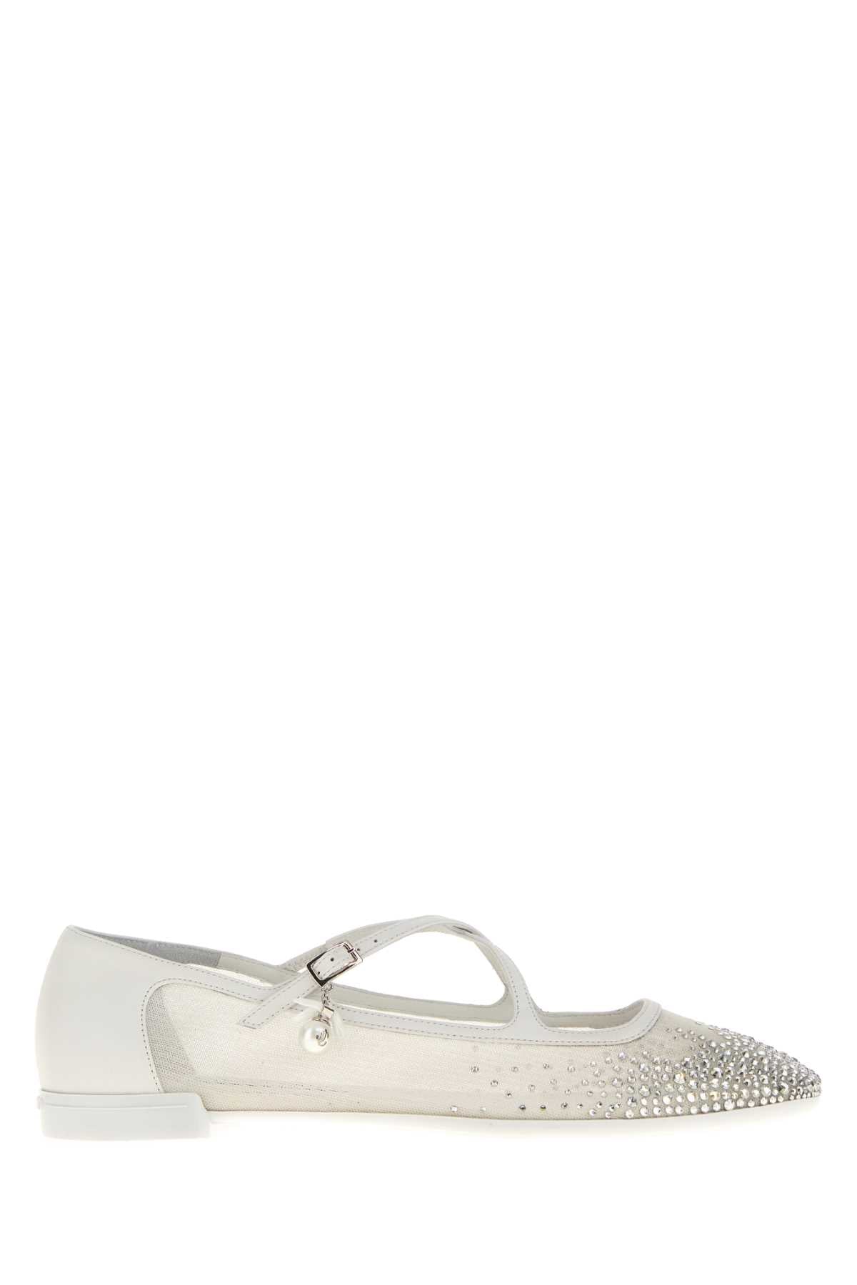 JIMMY CHOO Elegant Mesh Eleri Ballerina Shoes for Women