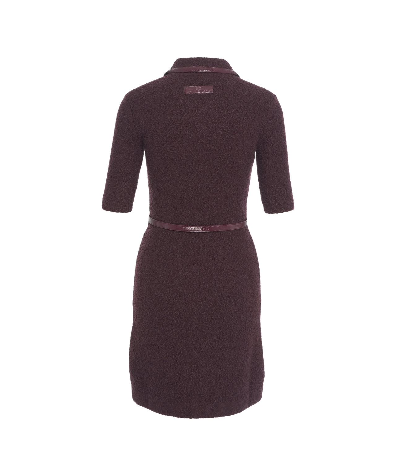 ELISABETTA FRANCHI Elegant Mini Dress with Polo Collar and Zip Detail