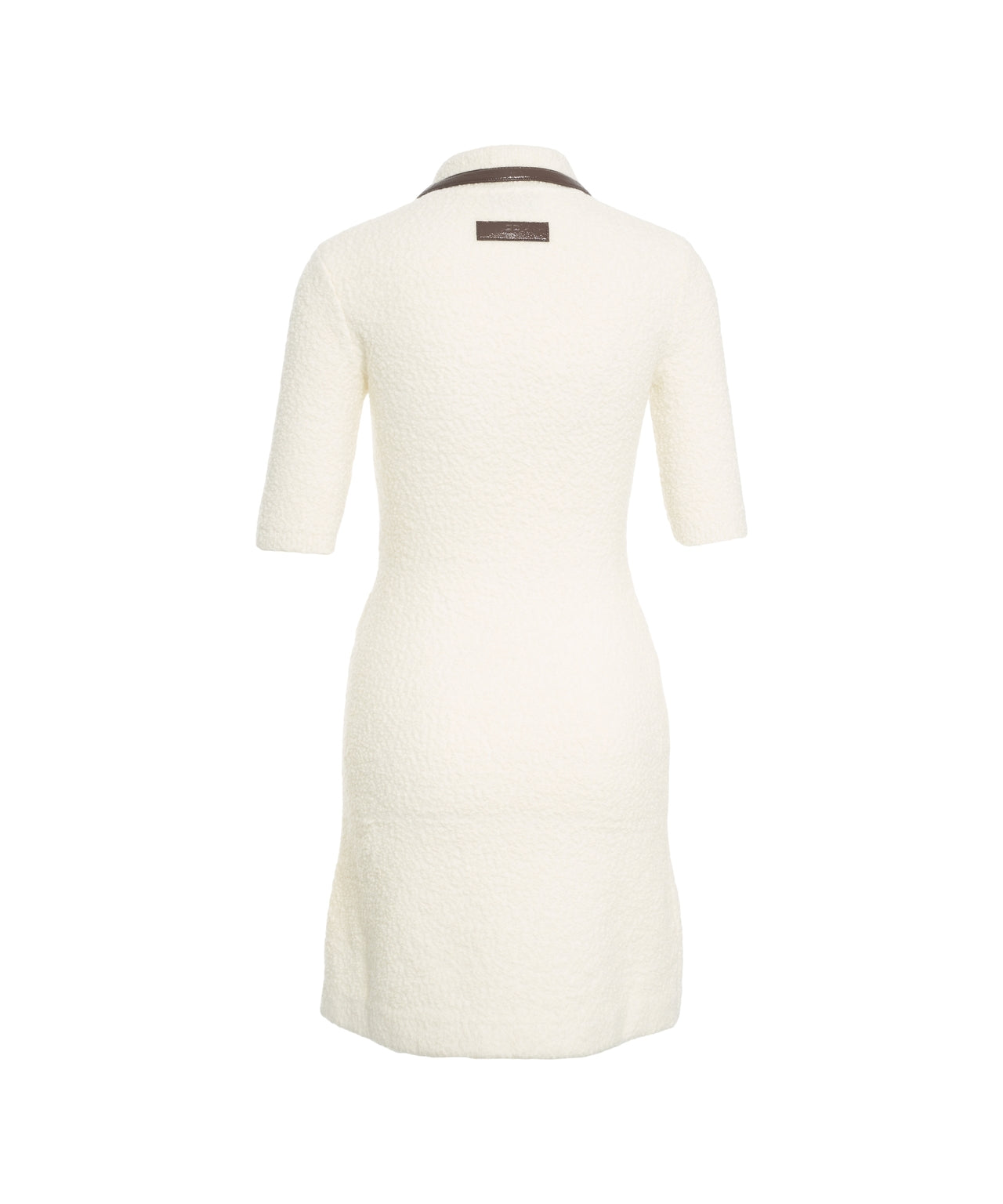 ELISABETTA FRANCHI Elegant Bouclé Polo Mini Dress