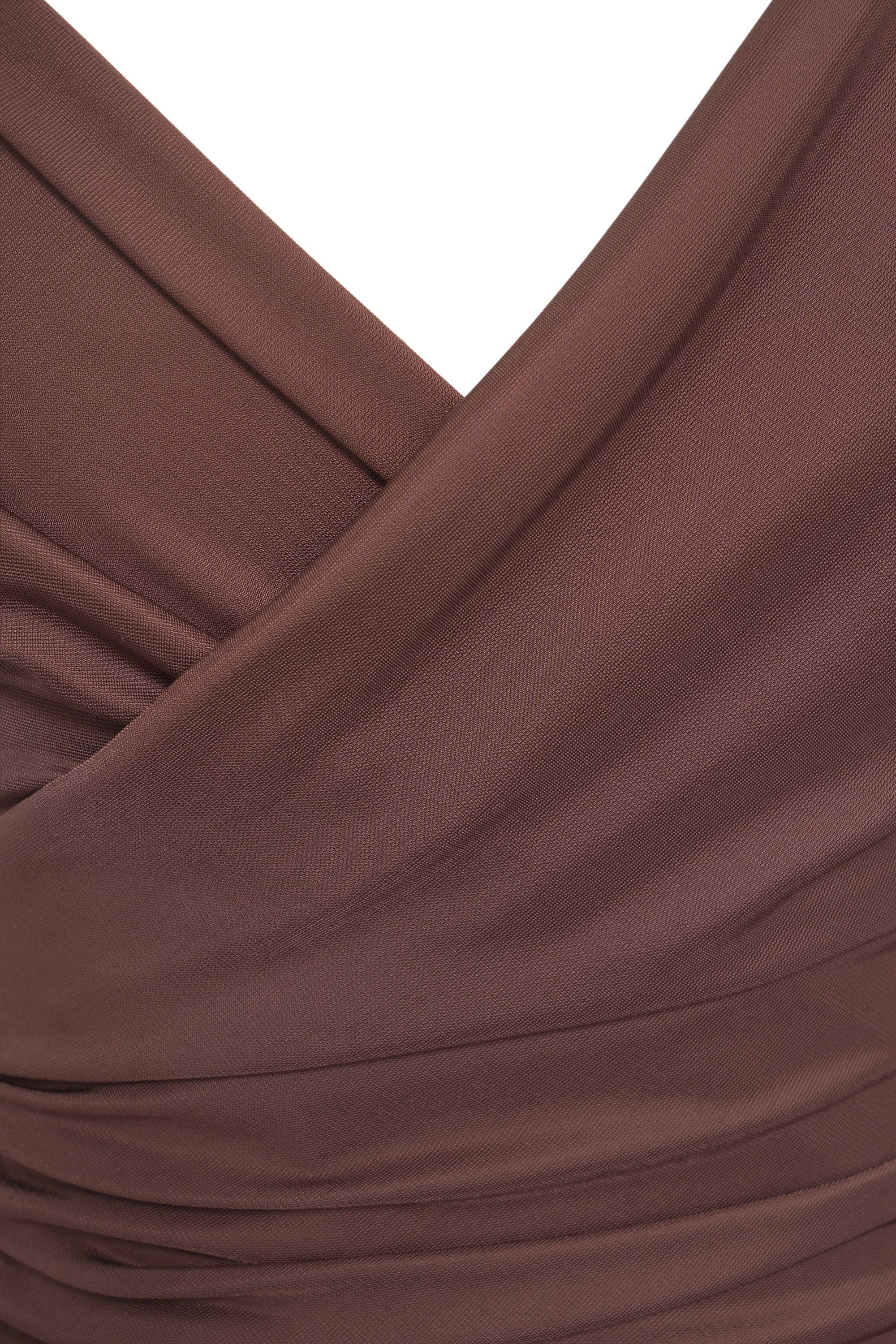 ELISABETTA FRANCHI Elegant Midi Dress with Asymmetric Neckline and Draping