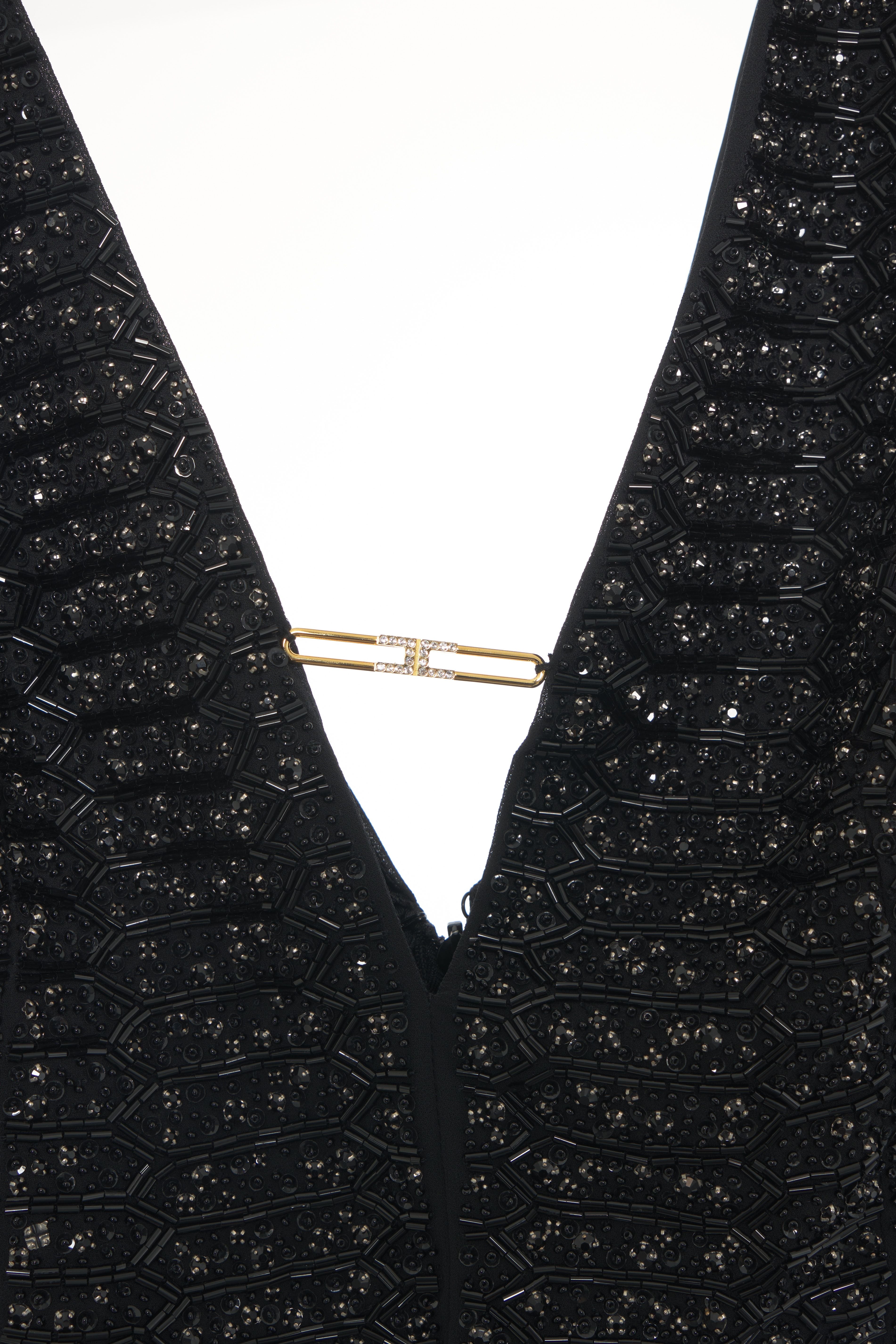 ELISABETTA FRANCHI Sophisticated Maxi Suit with Paillettes