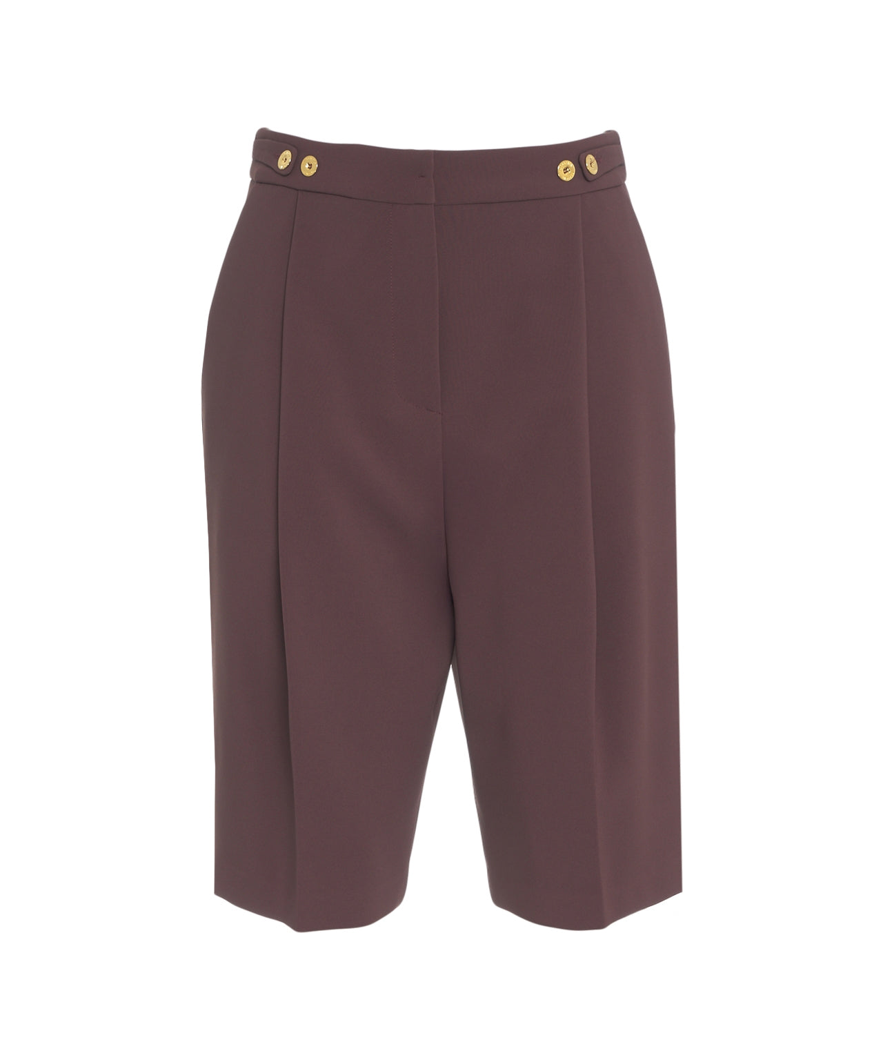 ELISABETTA FRANCHI Chic Bermuda Shorts with Decorative Buttons
