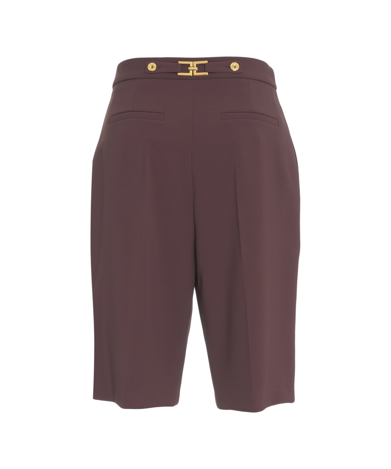 ELISABETTA FRANCHI Chic Bermuda Shorts with Decorative Buttons