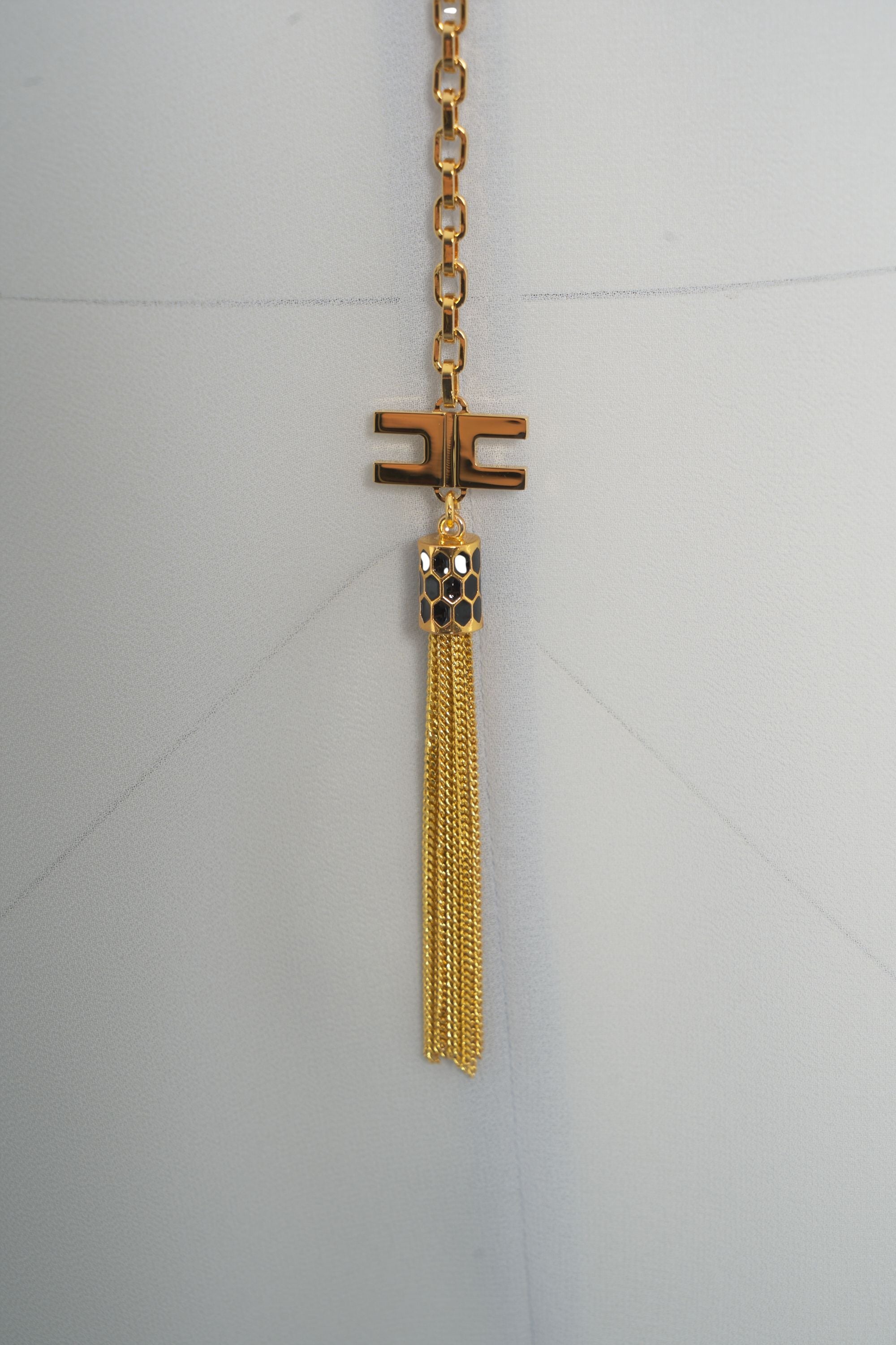 ELISABETTA FRANCHI Elegant Blouse with Chain Detail