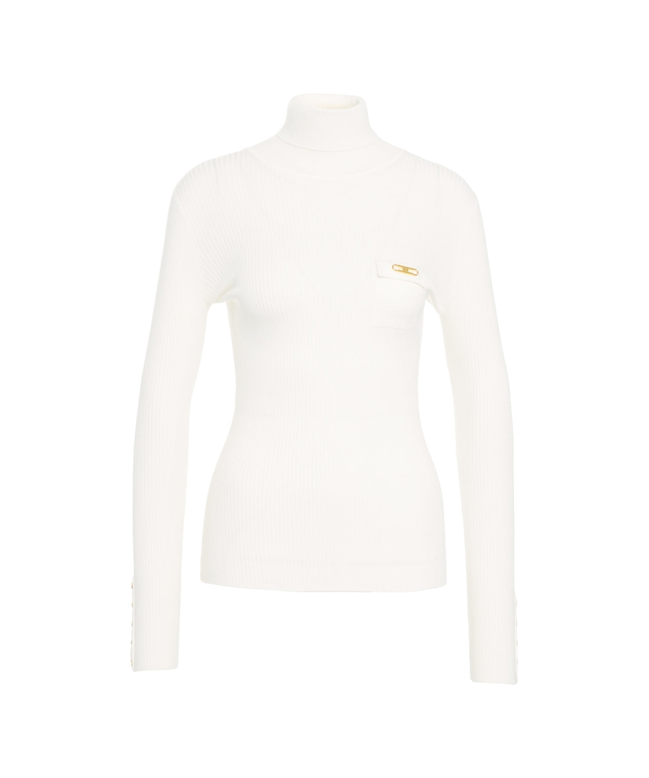 ELISABETTA FRANCHI Ribbed Turtleneck Sweater