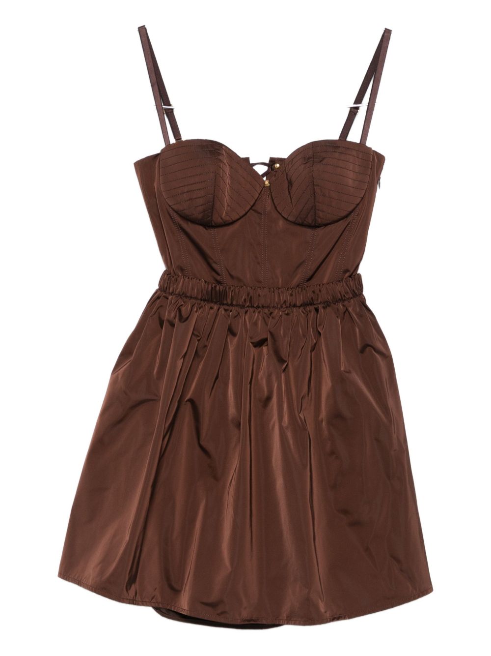 ELISABETTA FRANCHI Elegant Brown Dress for Women - Perfect for FW25
